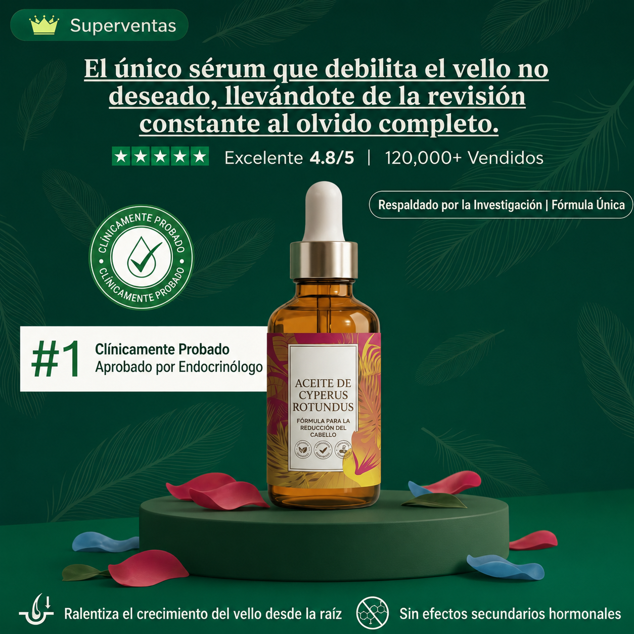 Musta Serum — Aceite Inhibidor de Vello · Cyperus Rotundus 30ml