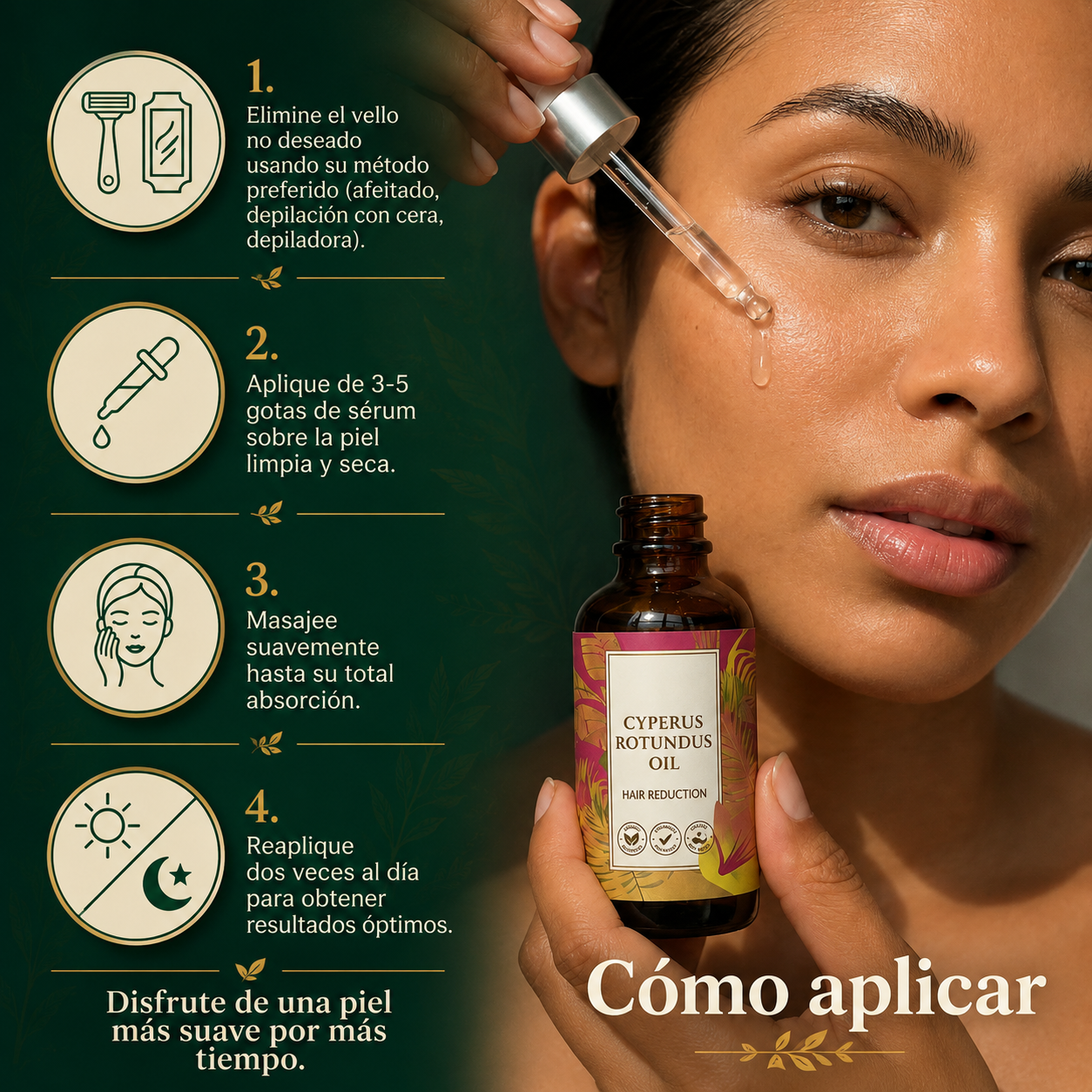 Musta Serum — Aceite Inhibidor de Vello · Cyperus Rotundus 30ml